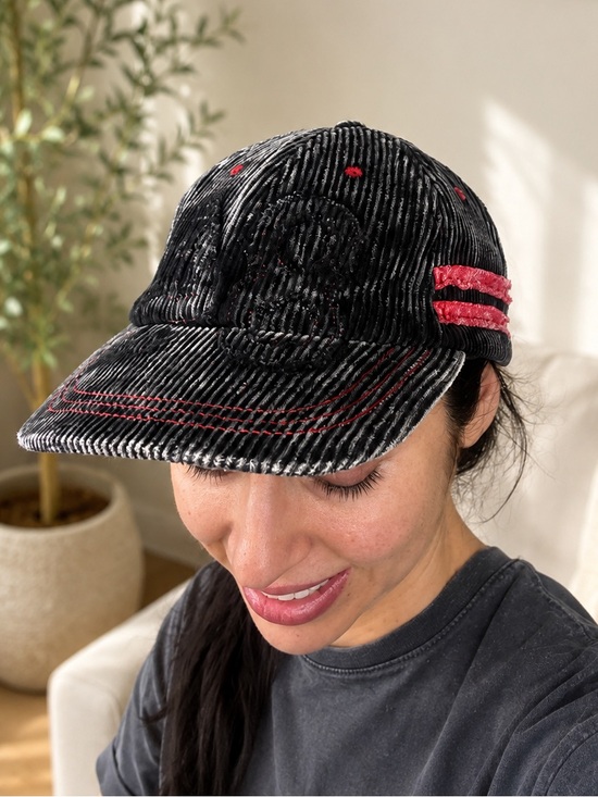 Free People Hollie Varsity Baseball Hat in Black Adjustable main image 6
